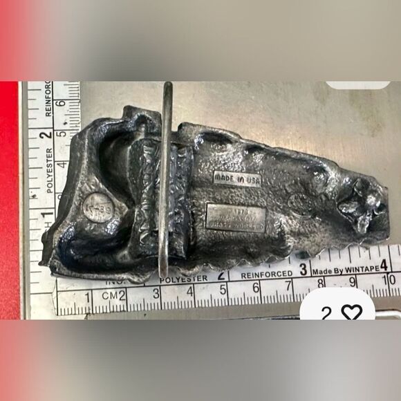 Train Rail Road Steam Engine Rr Vintage 1978 Bergamot Brass Works Belt Buckle - Picture 4 of 4